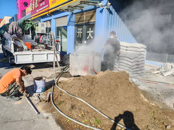 西山顶管注浆加固